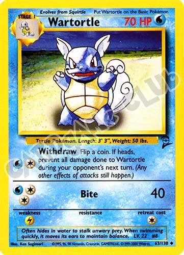 063 / 130 Wartortle non comune unlimited (EN) -NEAR MINT-