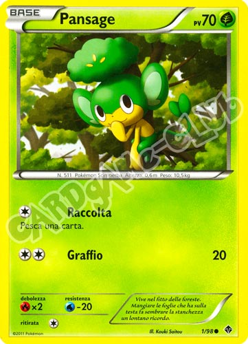 01 / 98 Pansage comune (IT) -NEAR MINT-