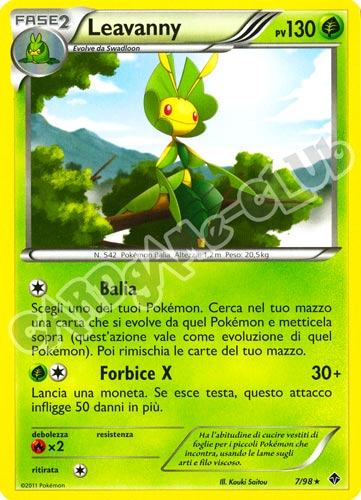 07 / 98 Leavanny rara (IT) -NEAR MINT-