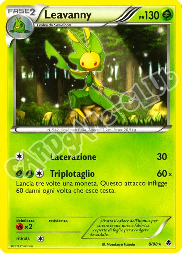 08 / 98 Leavanny rara (IT)  -PLAYED-