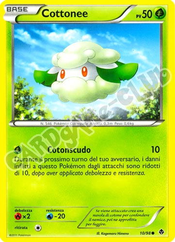 10 / 98 Cottonee comune (IT) -NEAR MINT-