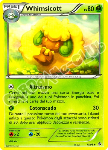 11 / 98 Whimsicott non comune (IT) -NEAR MINT-