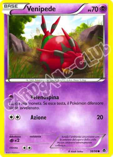 38 / 98 Venipede comune (IT) -NEAR MINT-