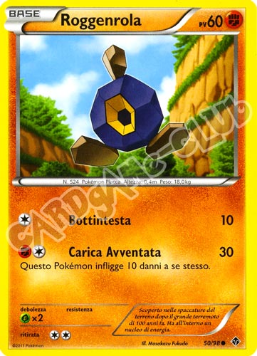 50 / 98 Roggenrola comune (IT) -NEAR MINT-