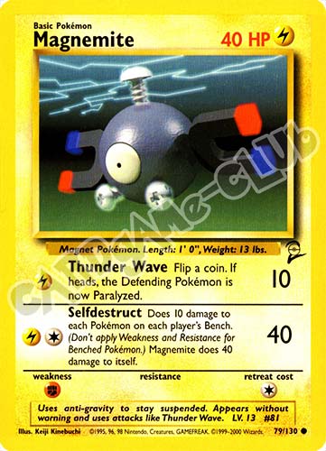079 / 130 Magnemite comune unlimited (EN) -NEAR MINT-