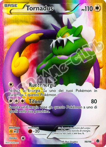 98 / 98 Tornadus ultra rara foil (IT) -NEAR MINT-