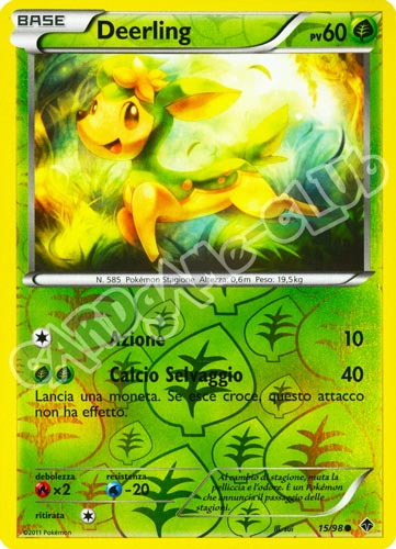 15 / 98 Deerling comune foil reverse (IT) -NEAR MINT-