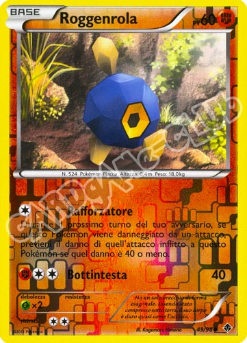 49 / 98 Roggenrola comune foil reverse (IT) -NEAR MINT-