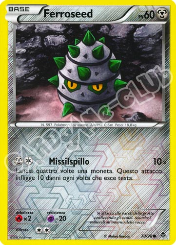70 / 98 Ferroseed comune foil reverse (IT) -GOOD-