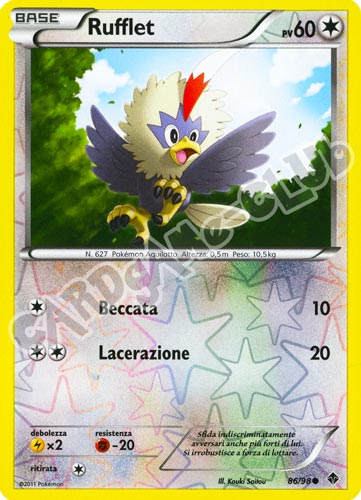 86 / 98 Rufflet comune foil reverse (IT) -NEAR MINT-
