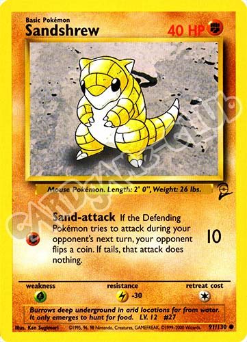 091 / 130 Sandshrew comune unlimited (EN) -NEAR MINT-