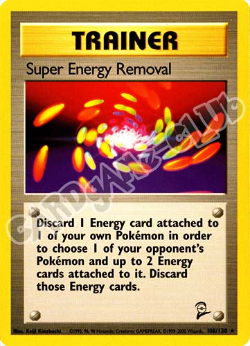 108 / 130 Super Energy Removal rara unlimited (EN) -NEAR MINT-