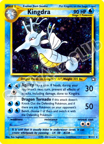 008 / 111 Kingdra rara foil unlimited (EN) -NEAR MINT-