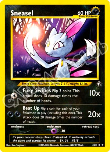 025 / 111 Sneasel rara unlimited (EN) -NEAR MINT-