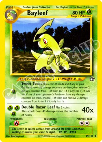029 / 111 Bayleef Lv. 39 non comune unlimited (EN) -NEAR MINT-