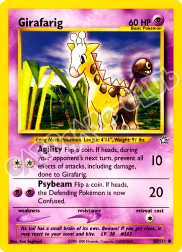 058 / 111 Girafarig comune unlimited (EN) -NEAR MINT-