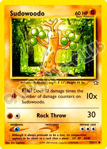 077 / 111 Sudowoodo comune unlimited (EN) -NEAR MINT-