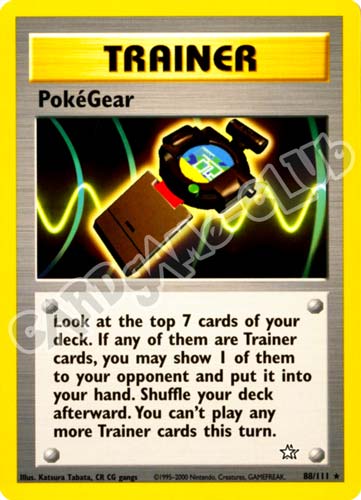088 / 111 Poke' Gear rara unlimited (EN) -NEAR MINT-