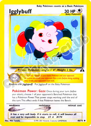 40 / 75 Igglybuff non comune unlimited (EN) -NEAR MINT-