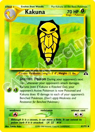 41 / 75 Kakuna non comune unlimited (EN) -NEAR MINT-