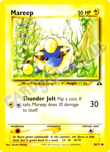 58 / 75 Mareep comune unlimited (EN) -NEAR MINT-