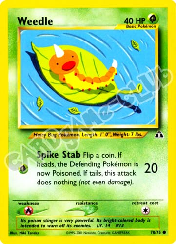 70 / 75 Weedle comune unlimited (EN) -NEAR MINT-