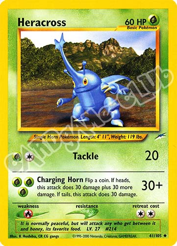 041 / 105 Heracross non comune unlimited (EN) -NEAR MINT-