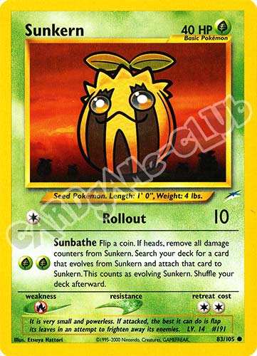 083 / 105 Sunkern comune unlimited (EN) -NEAR MINT-