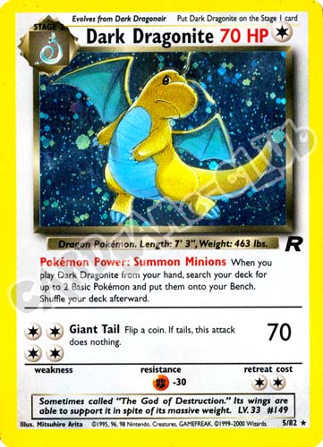 05 / 82 Dark Dragonite rara foil unlimited (EN) -NEAR MINT-