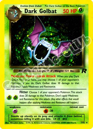 07 / 82 Dark Golbat rara foil unlimited (EN) -NEAR MINT-