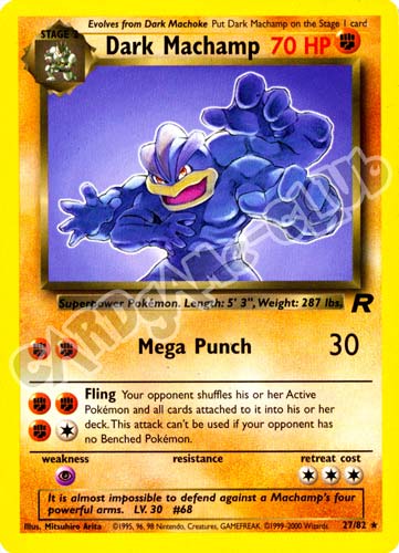 27 / 82 Dark Machamp rara unlimited (EN) -NEAR MINT-