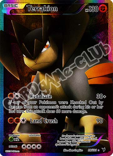 099 / 101 Terrakion ultra rara foil (EN) -NEAR MINT-