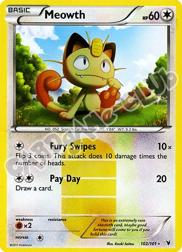 102 / 101 Meowth rara parallela foil (EN) -NEAR MINT-