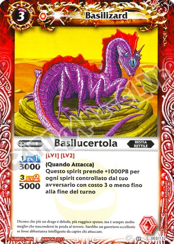 003 / 132 Basilucertola Rosso (IT) -NEAR MINT-