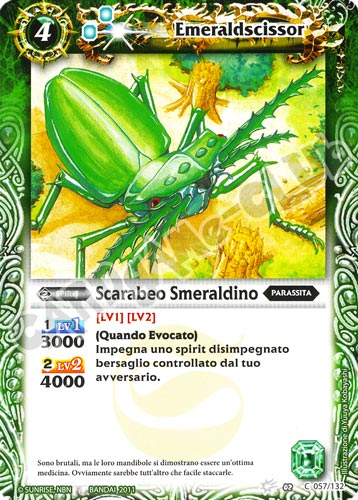 057 / 132 Scarabeo Smeraldino Verde (IT) -NEAR MINT-