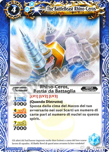 065 / 132 Rhino-Ceros Bestia da Battaglia Blu (IT) -NEAR MINT-