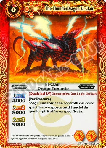 069 / 132 El-Clair, Drago Tonante Rosso (IT) -NEAR MINT-