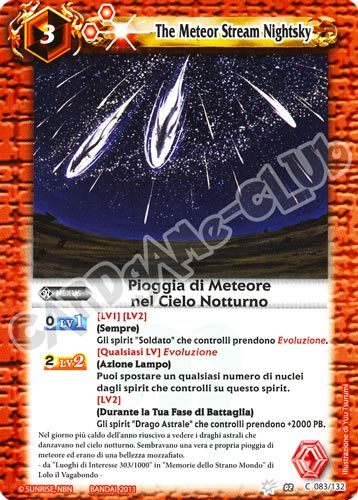 083 / 132 Pioggia di Meteore nel Cielo Notturno Rosso (IT) -NEAR MINT-