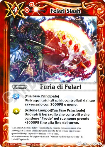 104 / 132 Furia di Felarl Rosso (IT) -NEAR MINT-