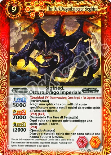X 013 Sigfried, Oscuro Drago Imperiale rara x (IT)