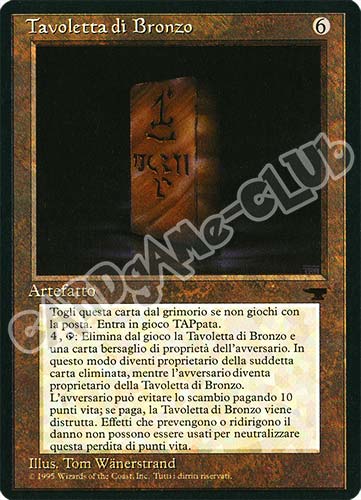 Tavoletta di Bronzo non comune (IT) -NEAR MINT-