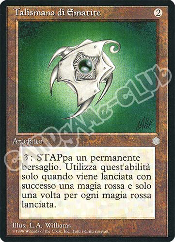 Talismano di Ematite non comune (IT) -NEAR MINT-