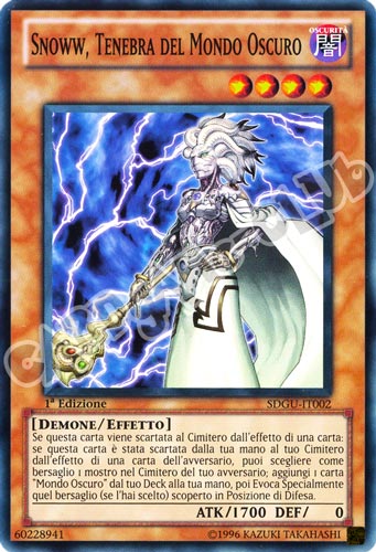 SDGU-IT002 Snoww, Tenebra del Mondo Oscuro super rara 1a Edizione (IT) -NEAR MINT-