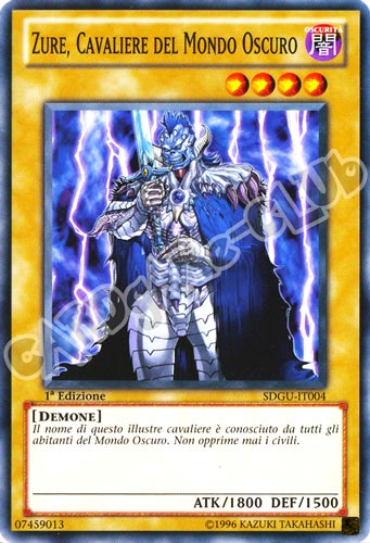 SDGU-IT004 Zure, Cavaliere del Mondo Oscuro comune 1a Edizione (IT) -NEAR MINT-