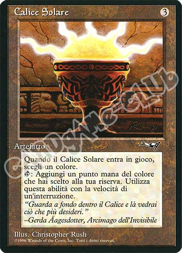 Calice Solare non comune (IT) -NEAR MINT-