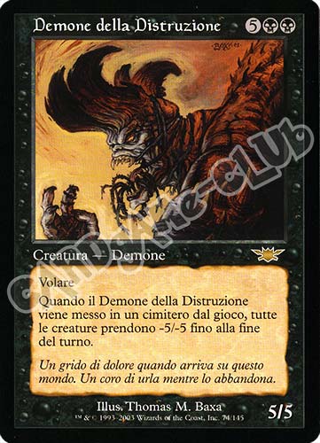 074 / 145 Demone della Distruzione rara (IT) -NEAR MINT-
