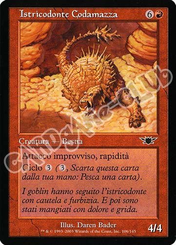 106 / 145 Istricodonte Codamazza comune (IT) -NEAR MINT-