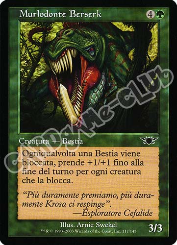 117 / 145 Murlodonte Berserk comune (IT) -NEAR MINT-