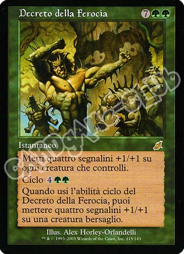 115 / 143 Decreto della Ferocia rara (IT) -NEAR MINT-