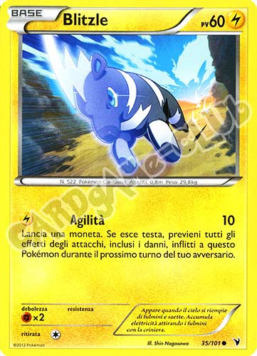 035 / 101 Blitzle comune (IT) -NEAR MINT-